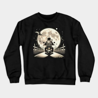 Motorbiker and Cat Dad Adventure Duo Crewneck Sweatshirt